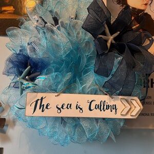 Nautical Blue and White Wreath - Home Accents Decor